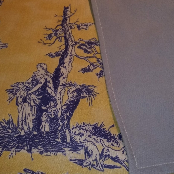 Homemade Vintage Village Scene Baby Blanket - Picture 3 of 6